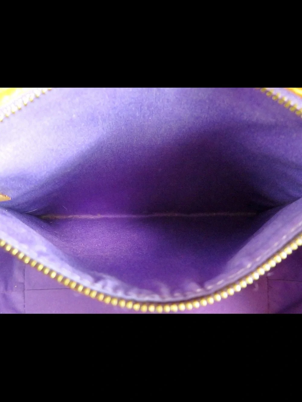 Louis Vuitton Glossy Plum Vernis Tote with Tan Handles
